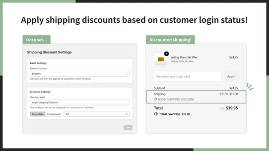 UR: Login Shipping Discount screenshot