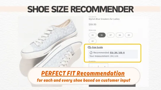 GNT Shoe Size Recommender screenshot