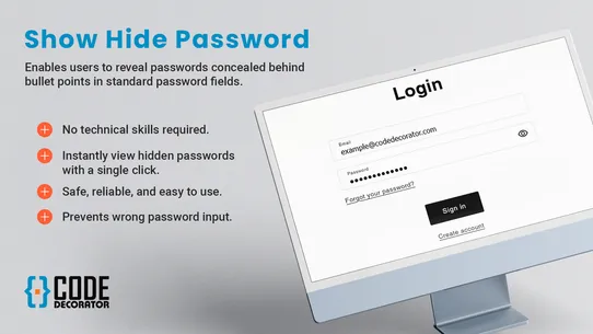 CD: Show Hide Password screenshot