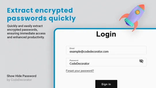 CD: Show Hide Password screenshot