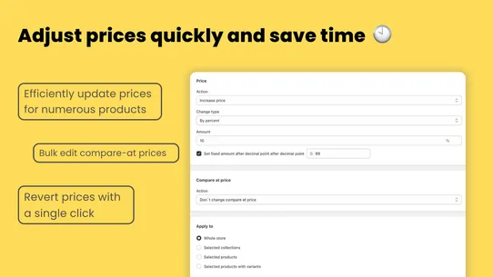 Bulk Price Editor ‑ Springify screenshot