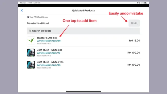 Yagi POS Cart Helper screenshot