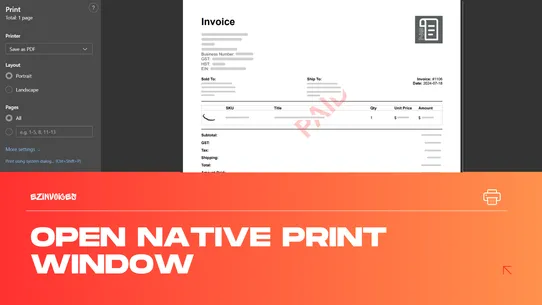 ezInvoices | One‑Click Invoice screenshot