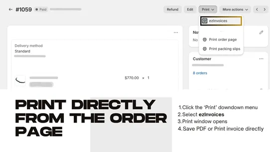 ezInvoices | One‑Click Invoice screenshot