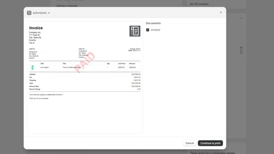 ezInvoices screenshot