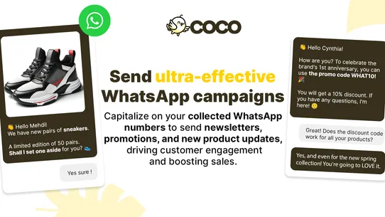 Coco: AI WhatsApp Marketing screenshot