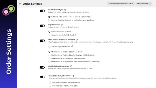 Odoo Integration screenshot