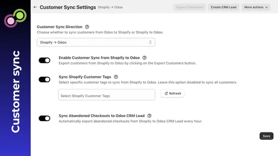 Odoo Integration screenshot