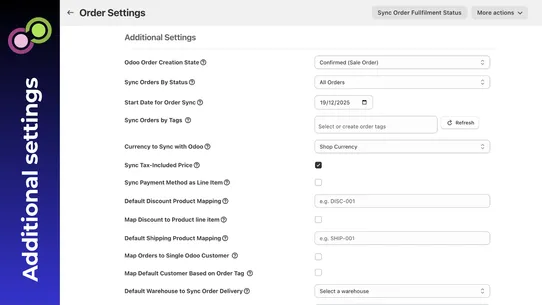 Odoo Integration screenshot
