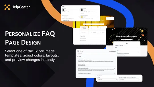 SB: Help Center, FAQ Page Tabs screenshot