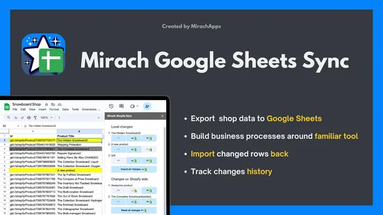 Mirach Google Sheets Sync screenshot