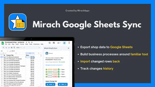 Mirach Google Sheets Sync screenshot
