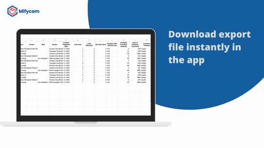 Mify: Sales &amp; Inventory Export screenshot