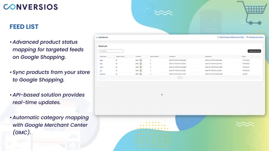 Conversios GMC Feeds screenshot