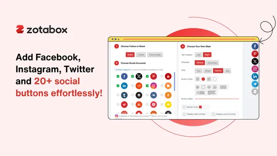 Zotabox Social Sharing Buttons screenshot