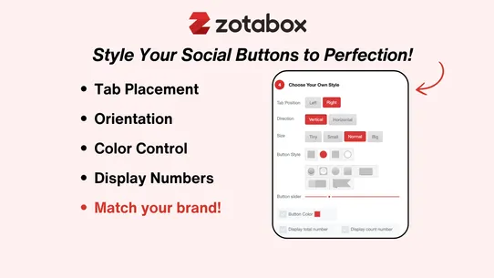 Zotabox Social Sharing Buttons screenshot