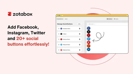 Zotabox Social Sharing Buttons screenshot