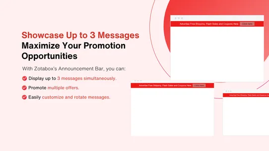 Zotabox Announcement Bar screenshot