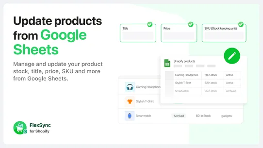 Stock Sync with Google Sheets screenshot