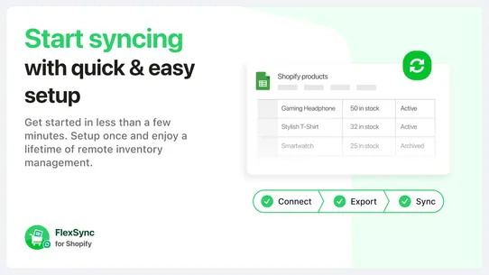 Stock Sync with Google Sheets screenshot