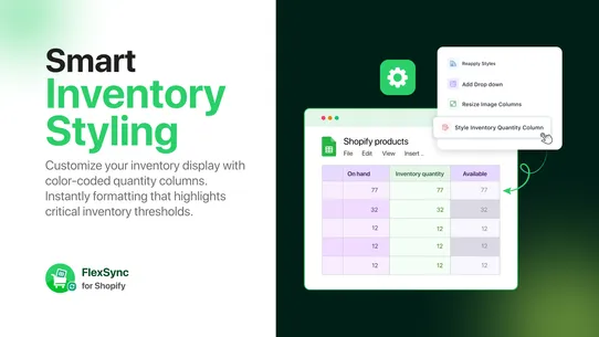 Stock Sync with Google Sheets screenshot