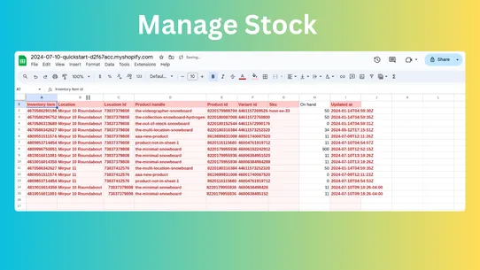 FlexSync: Stock Sync for Sheet screenshot