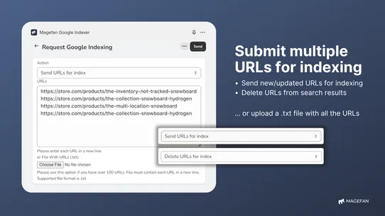 Google Indexer ‑ Magefan screenshot