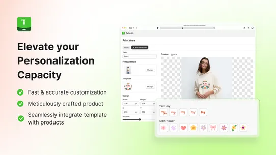 TailorKit Product Customizer screenshot