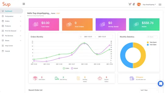 Sup Dropshipping screenshot