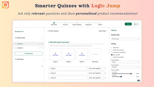 Recomma: Product Quiz Builder screenshot