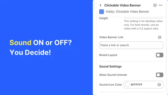 Viddy: Clickable Video Banner screenshot