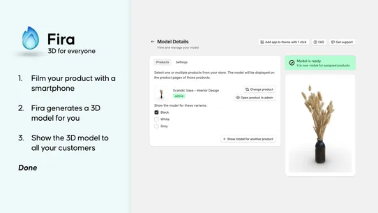 Fira: AI Video to 3D Model screenshot