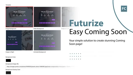 Futurize ‑ Easy Coming Soon screenshot