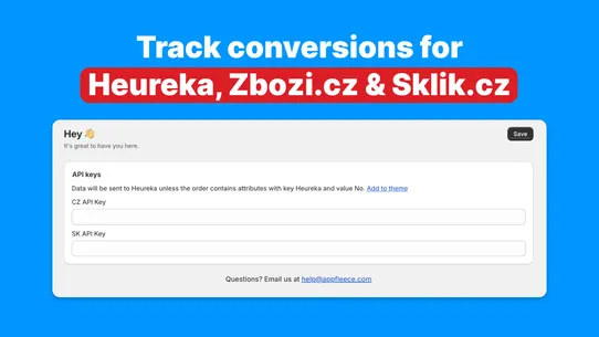 Heureka &amp; Zbozi Tracking screenshot