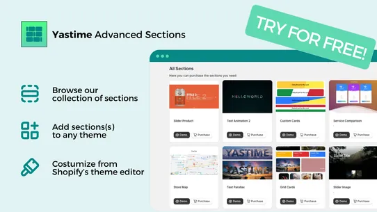 Yastime Advanced Sections screenshot