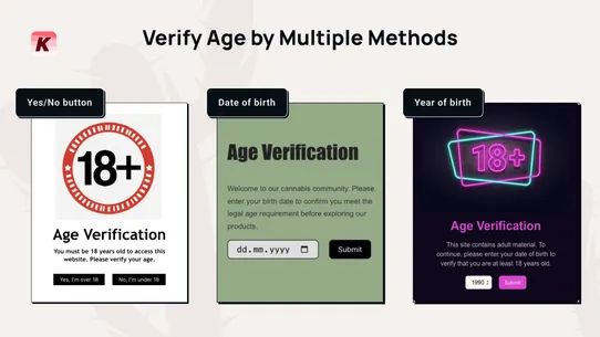 K: Age Verification Popup 18+ screenshot