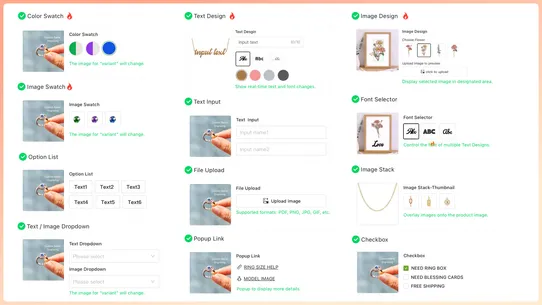 Shopaw Product Options screenshot