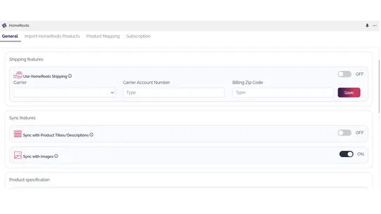 HomeRoots Dropshipping Lister screenshot