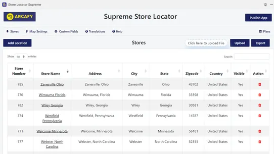 Supreme Store Locator screenshot