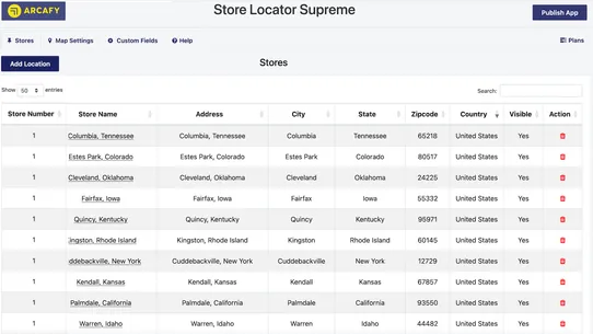 Supreme Store Locator screenshot