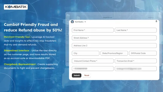 Kombatix Fraud Defense screenshot