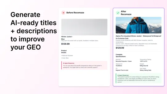 Recomaze: AI Ready Sales Agent screenshot