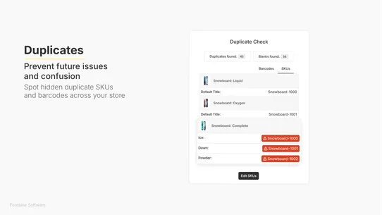 SKU Manager | Fontaine screenshot