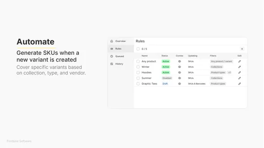 SKU Manager | Fontaine screenshot