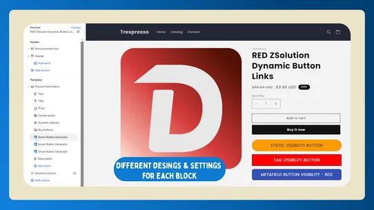 ZSolution Dynamic Button Links screenshot