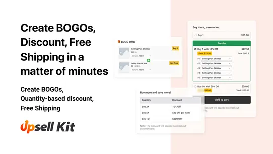 Upsell Kit screenshot