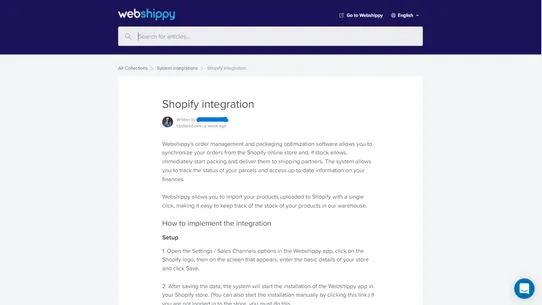 Webshippy screenshot