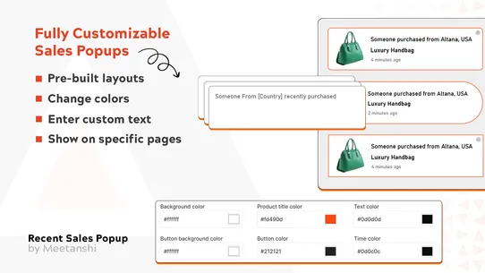 Meetanshi Recent Sales Popup screenshot