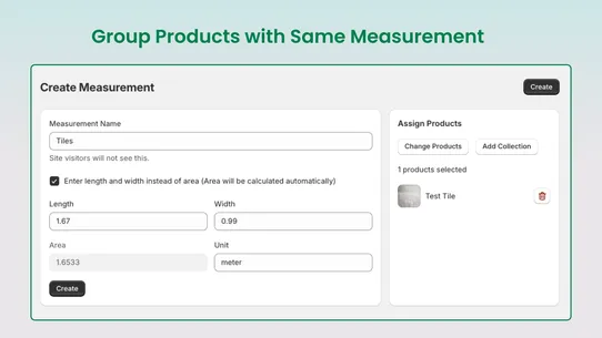 MeasureMate ‑ Area to Quantity screenshot