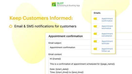 SLOT Scheduling &amp; Booking App screenshot